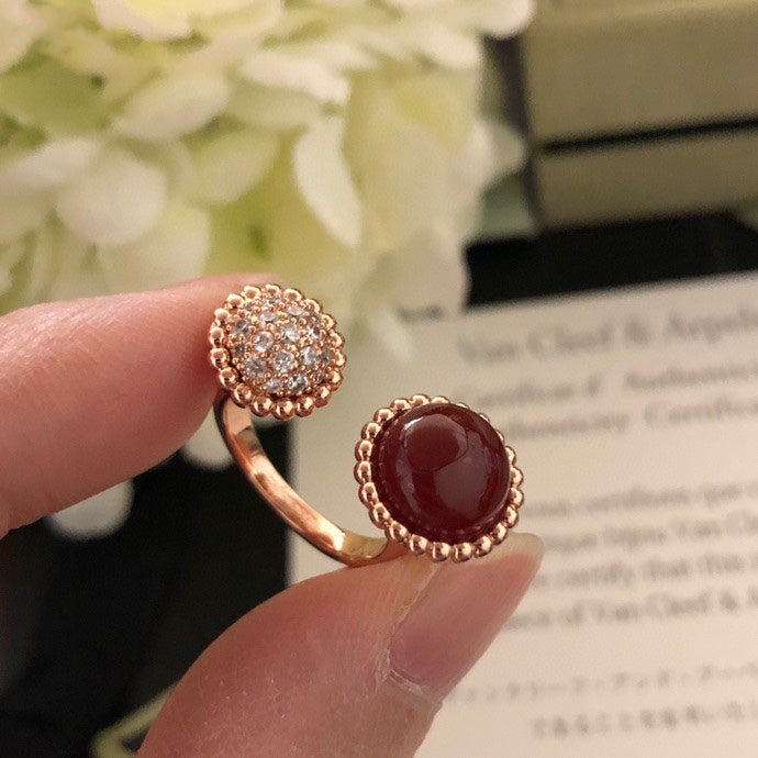 [Polaidi Jewelry]PERLEE COULEURS DIAMOND ROSE GOLD BETWEEN THE FINGER RING