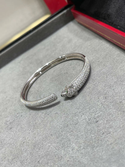 [：Polaidi Jewelry]PANTHERE FULL DIAMOND OPEN BRACELET