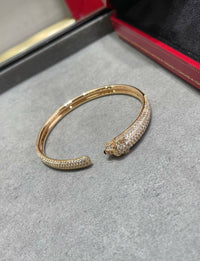 [Polaidi Jewelry ]PANTHERE FULL DIAMOND OPEN BRACELET