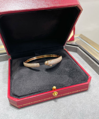 [：Polaidi Jewelry]PANTHERE FULL DIAMOND OPEN BRACELET