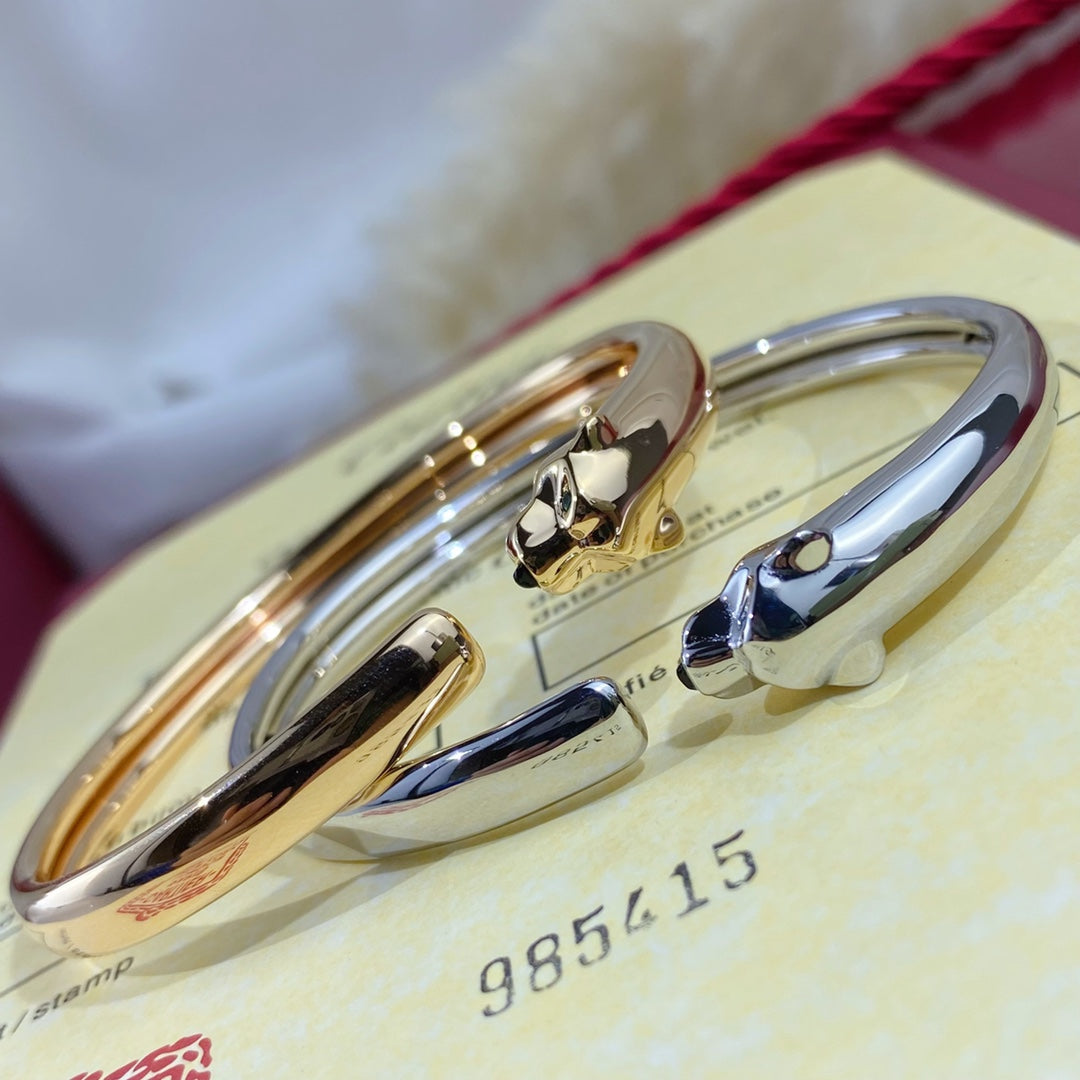 [：Polaidi Jewelry]PANTHERE SILVER OPEN BRACELET