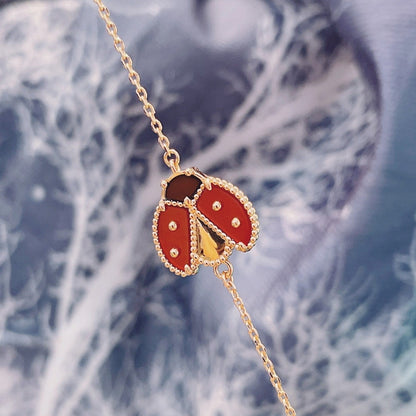 [：Polaidi Jewelry]LUCKY SPRING 1 MOTIF PINK GOLD BRACELET