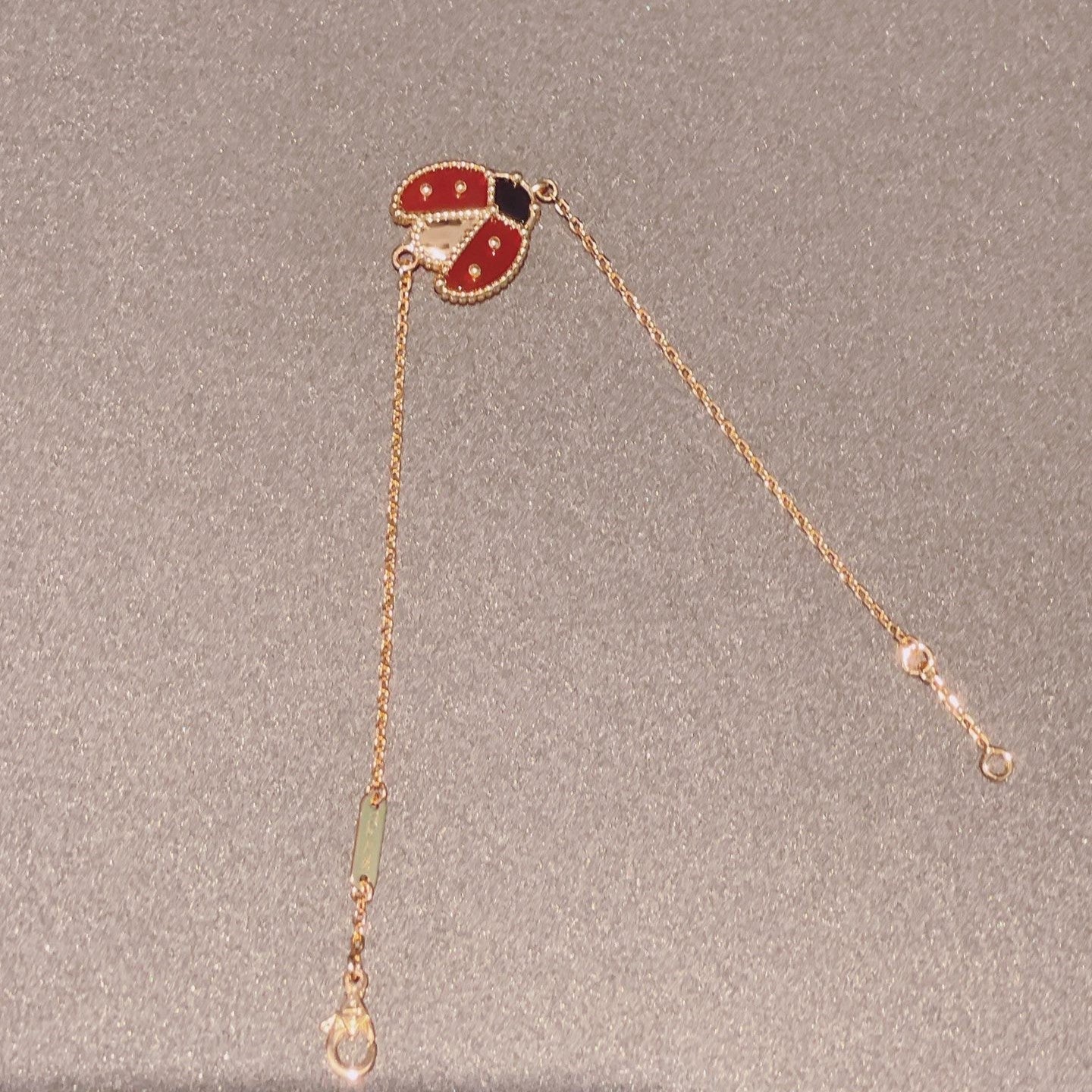 [：Polaidi Jewelry]LUCKY SPRING 1 MOTIF PINK GOLD BRACELET