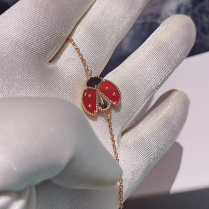 [：Polaidi Jewelry]LUCKY SPRING 1 MOTIF PINK GOLD BRACELET