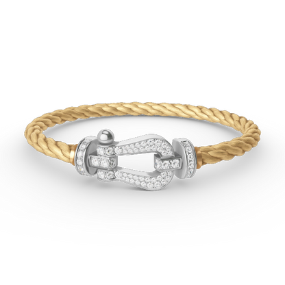[：Polaidi Jewelry]FORCE ラージホースシュー フルダイヤモンドブレスレット シルバー