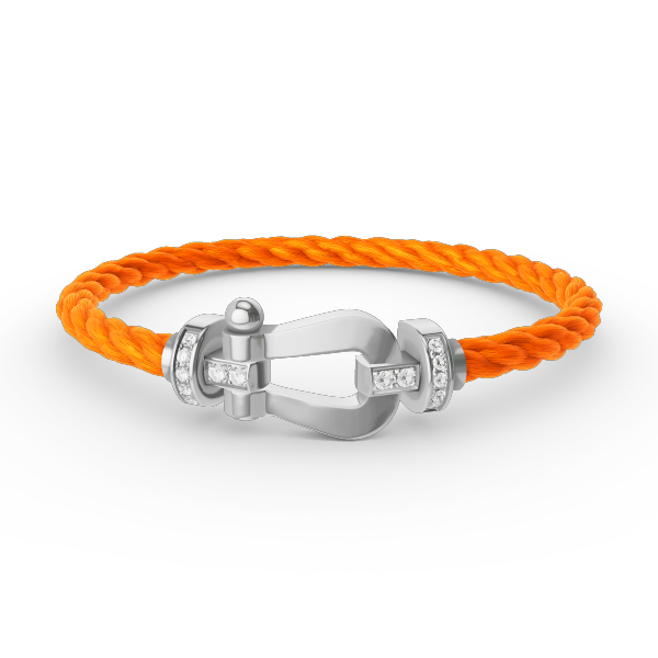 [Polaidi Jewelry]FORCE LARGE HORSESHOE HALF DIAMOND BRACELET SILVER