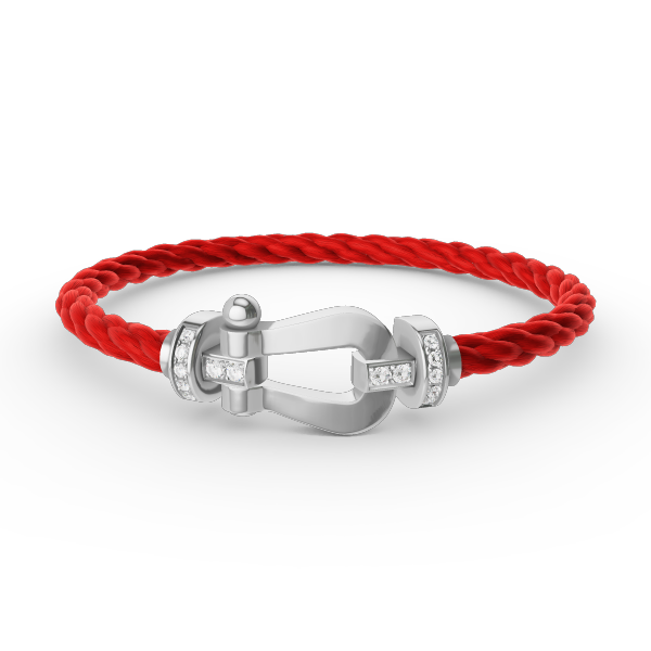 [Polaidi Jewelry]FORCE LARGE HORSESHOE HALF DIAMOND BRACELET SILVER