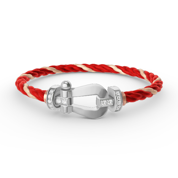 [：Polaidi Jewelry]FORCE LARGE HORSESHOE HALF DIAMOND BRACELET SILVER