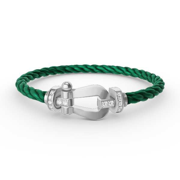 [：Polaidi Jewelry]FORCE LARGE HORSESHOE HALF DIAMOND BRACELET SILVER