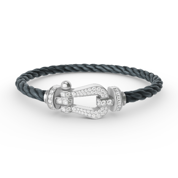 [Polaidi Jewelry]FORCE LARGE HORSESHOE FULL DIAMOND BRACELET SILVER
