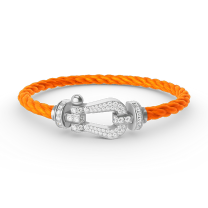 [：Polaidi Jewelry]FORCE ラージホースシュー フルダイヤモンドブレスレット シルバー