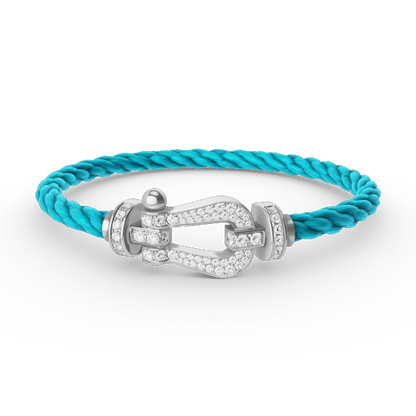 [：Polaidi Jewelry]FORCE ラージホースシュー フルダイヤモンドブレスレット シルバー
