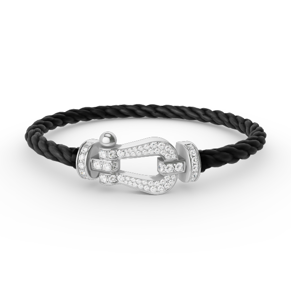 [Polaidi Jewelry]FORCE LARGE HORSESHOE FULL DIAMOND BRACELET SILVER