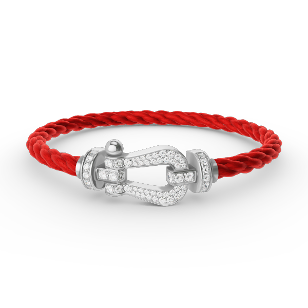 [Polaidi Jewelry]FORCE LARGE HORSESHOE FULL DIAMOND BRACELET SILVER