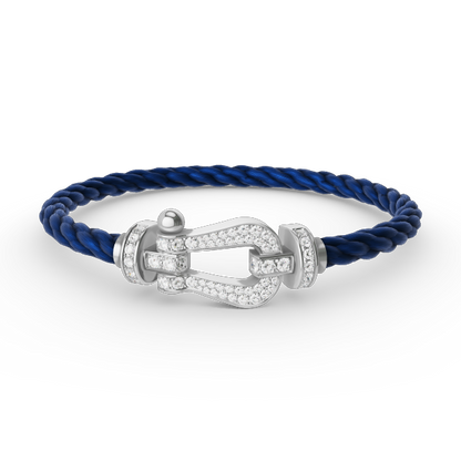 [：Polaidi Jewelry]FORCE ラージホースシュー フルダイヤモンドブレスレット シルバー