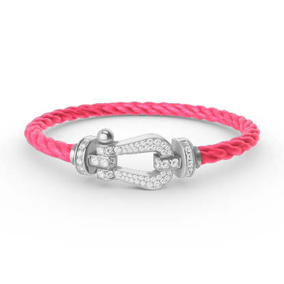 [：Polaidi Jewelry]FORCE ラージホースシュー フルダイヤモンドブレスレット シルバー