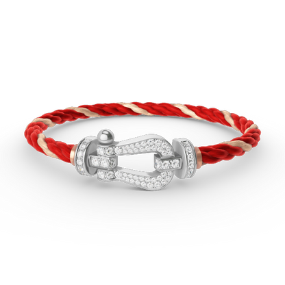 [：Polaidi Jewelry]FORCE ラージホースシュー フルダイヤモンドブレスレット シルバー