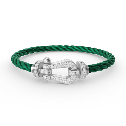 [：Polaidi Jewelry]FORCE ラージホースシュー フルダイヤモンドブレスレット シルバー