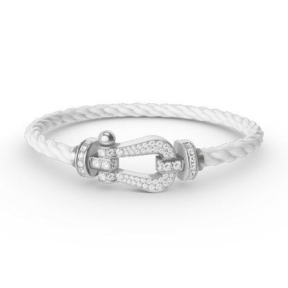 [：Polaidi Jewelry]FORCE ラージホースシュー フルダイヤモンドブレスレット シルバー