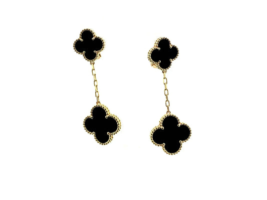 [Polaidi Jewelry]CLOVER 2 MOTIFS  EARRINGS (MULTIPLE CHOICESC
