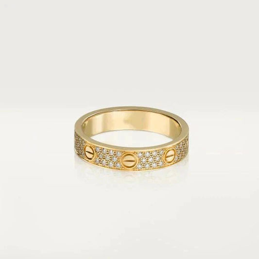 [Polaidi Jewelry]LOVE RING 3.6MM DIAMOND PAVED