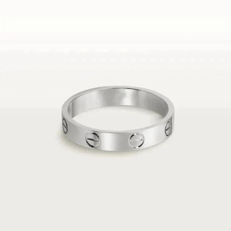 [：Polaidi Jewelry]LOVE RING 4MM 1 DIAMOND SILVER