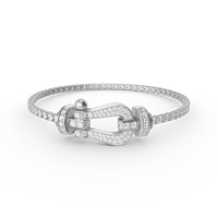 [Polaidi Jewelry ]FORCE  LARGE HORSESHOE FULL DIAMOND TENNIS BRACELET