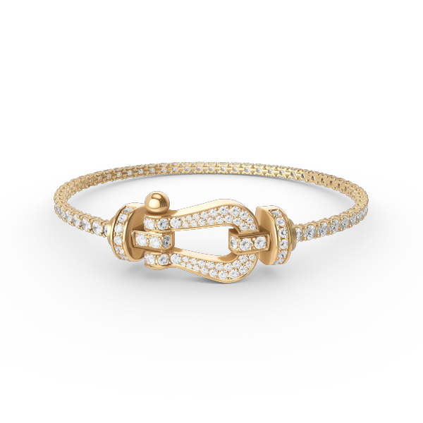 [：Polaidi Jewelry]FORCE  LARGE HORSESHOE FULL DIAMOND TENNIS BRACELET